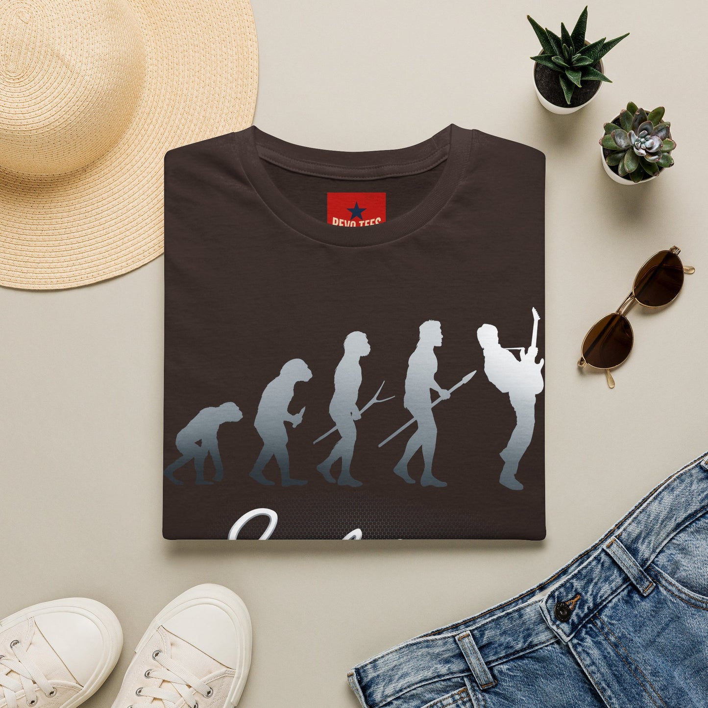 Evolution of Guitarists - Unisex Softstyle T-Shirt
