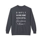 Christmas Wine Sweatshirt - "Simply Having Some Wonderful Christmas Wine" Holiday Crewneck