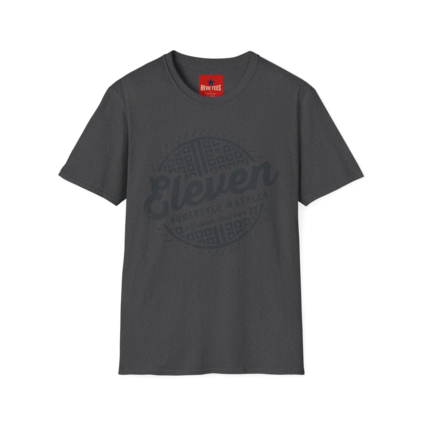 Eleven Waffles Graphic T-Shirt — Retro Breakfast Cafe Tee
