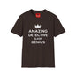 Amazing Detective Slash Genius T-Shirt — Funny Crown Graphic Tee for Sleuths & Gift Giving