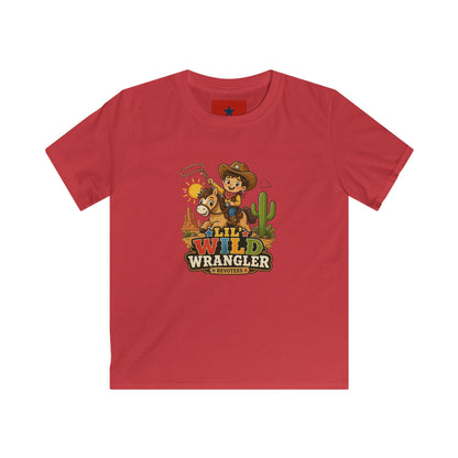 Kids Tee — "Lil' Wild Wrangler" Cute Cowboy Kid Graphic Shirt