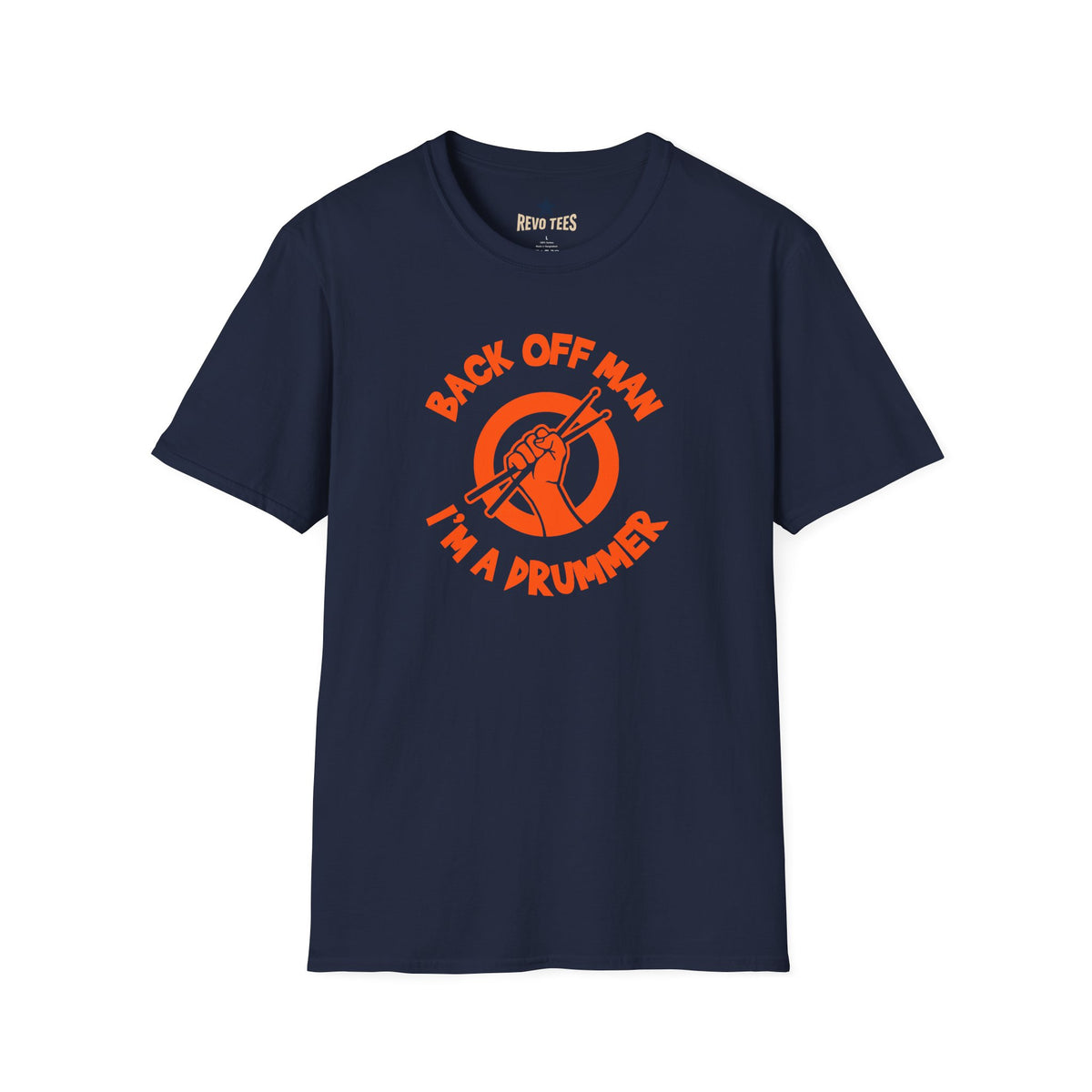 Revotees Back Off Im a Drummer Softstyle T-Shirt - alternate view 11