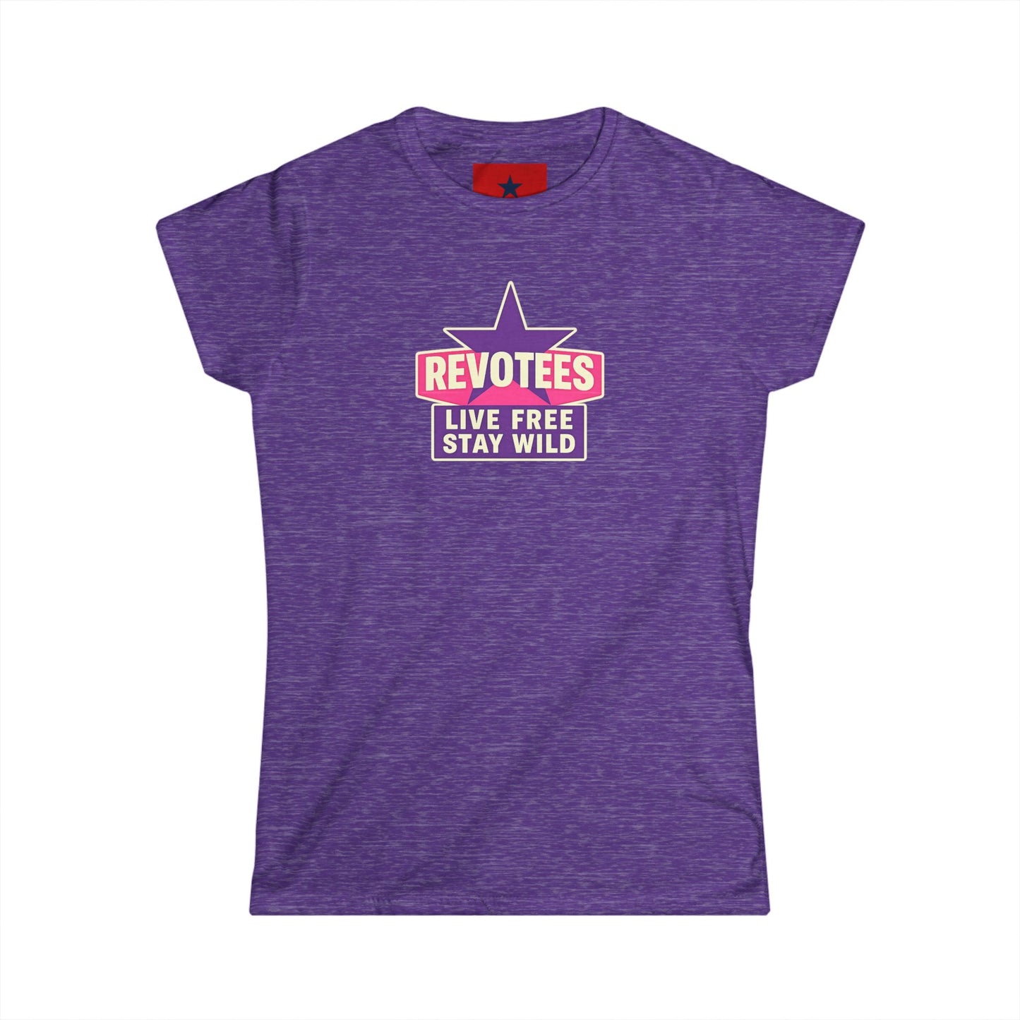 Revotees "Live Free Stay Wild" Women's Tee — Retro Star Graphic T-Shirt