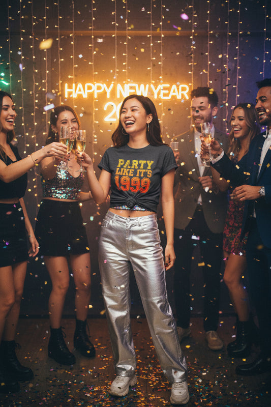 T‑Shirt — "Party Like It's 1999" Retro Gradient Tee