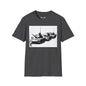 Revotees Banksy Tank Lineup Graphic Stencil Military Tanks Design T-Shirt - alternate view 5