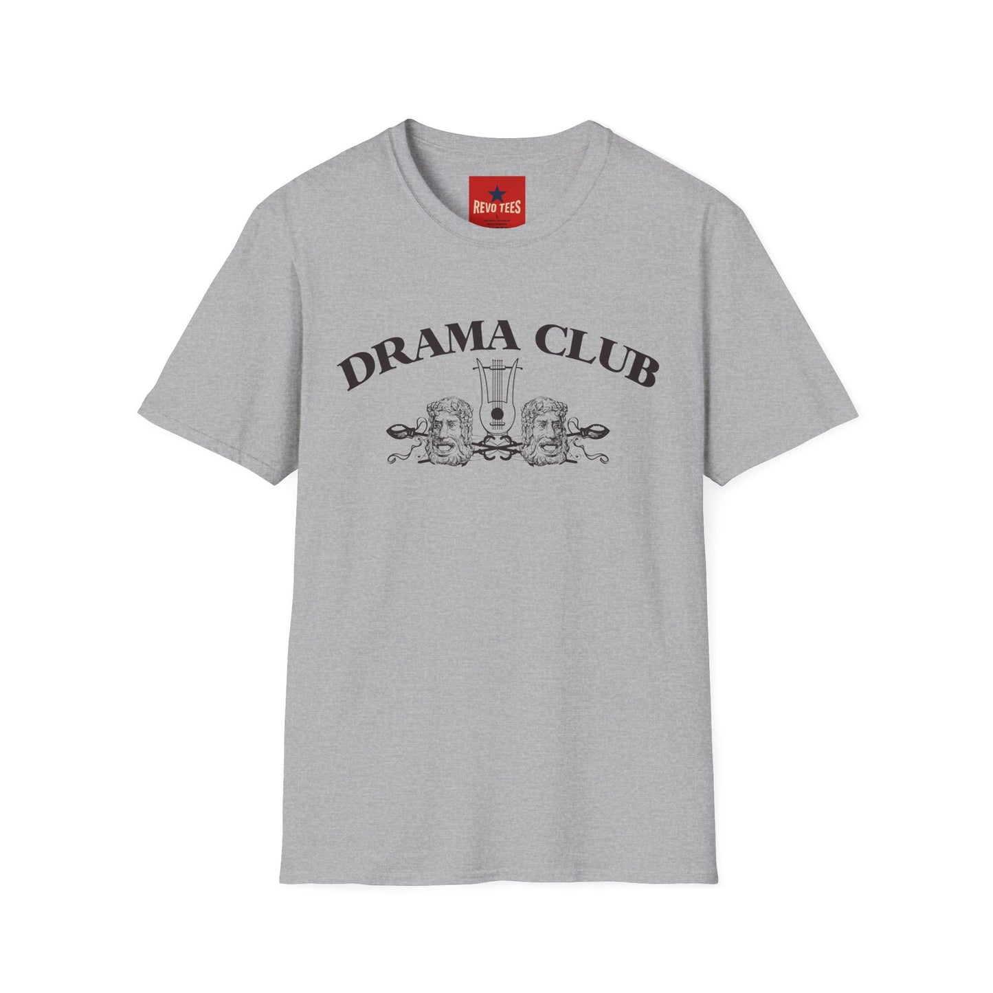 Drama Club T-Shirt — Vintage Theatrical Masks & Lyre Tee
