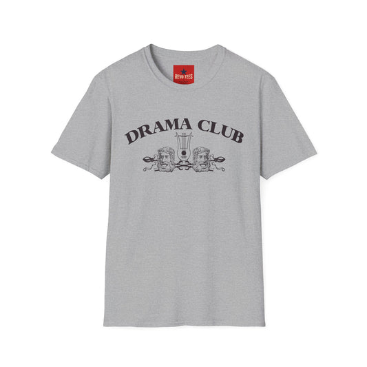 Drama Club T-Shirt — Vintage Theatrical Masks & Lyre Tee