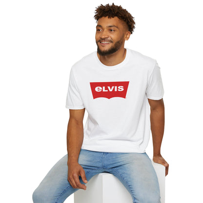 Elvis Logo T-Shirt — Retro Red Graphic Tee for Music Fans