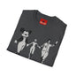 Banksy Graphic T-Shirt — Retro Satirical Parade Design