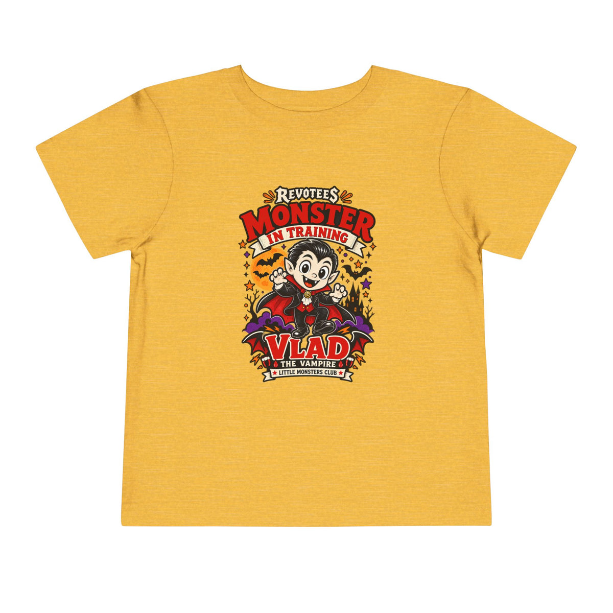 REVOTEES Toddler Monster In Training Tee — 'Vlad the Vampire' Halloween Kids Shirt