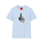 Graphic T-Shirt — Grayscale Middle Finger Design