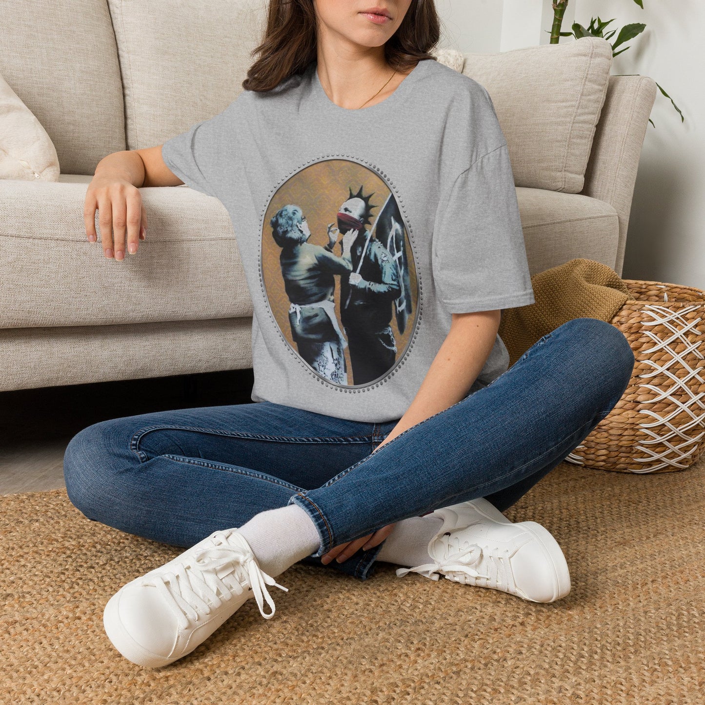 Banksy-Inspired 'Punk Kiss' T-Shirt — Street Art Graphic Tee
