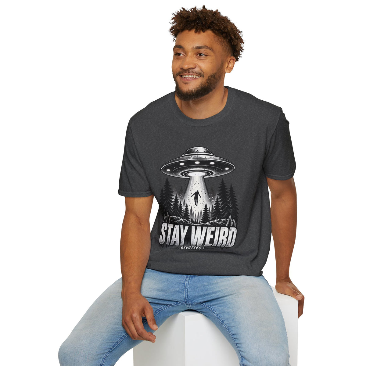 REVOTEES Stay Weird — Alien Abduction Graphic Tee