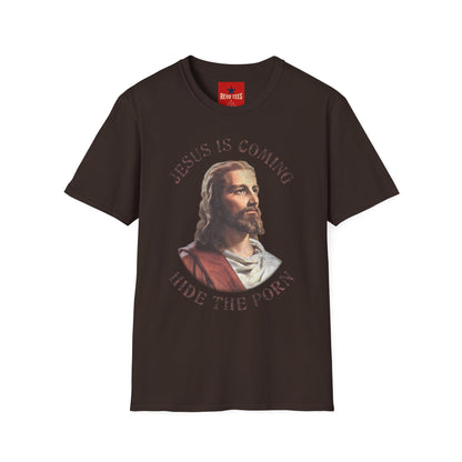 Jesus Is Coming T‑Shirt — Vintage Portrait Christian Faith Tee