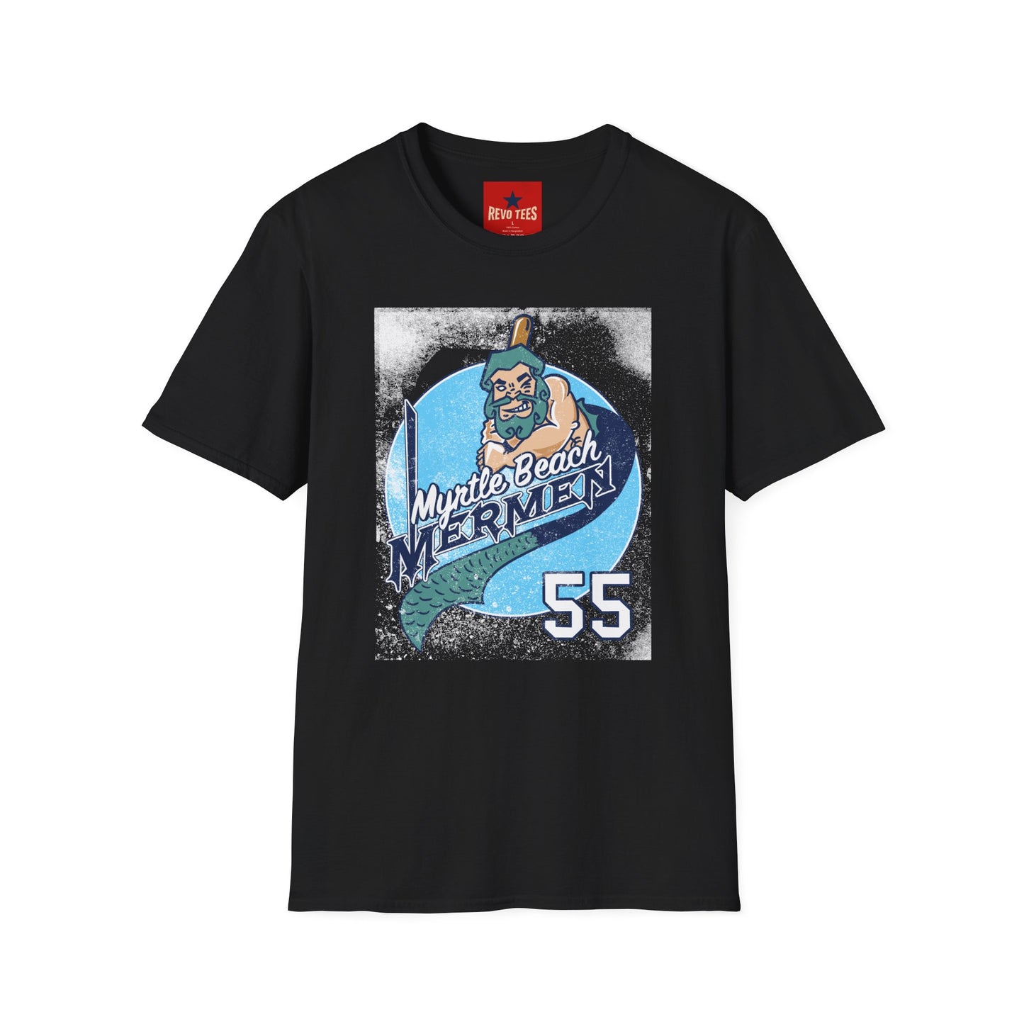 Myrtle Beach Mermen Graphic T-Shirt — Coastal Baseball Team Design