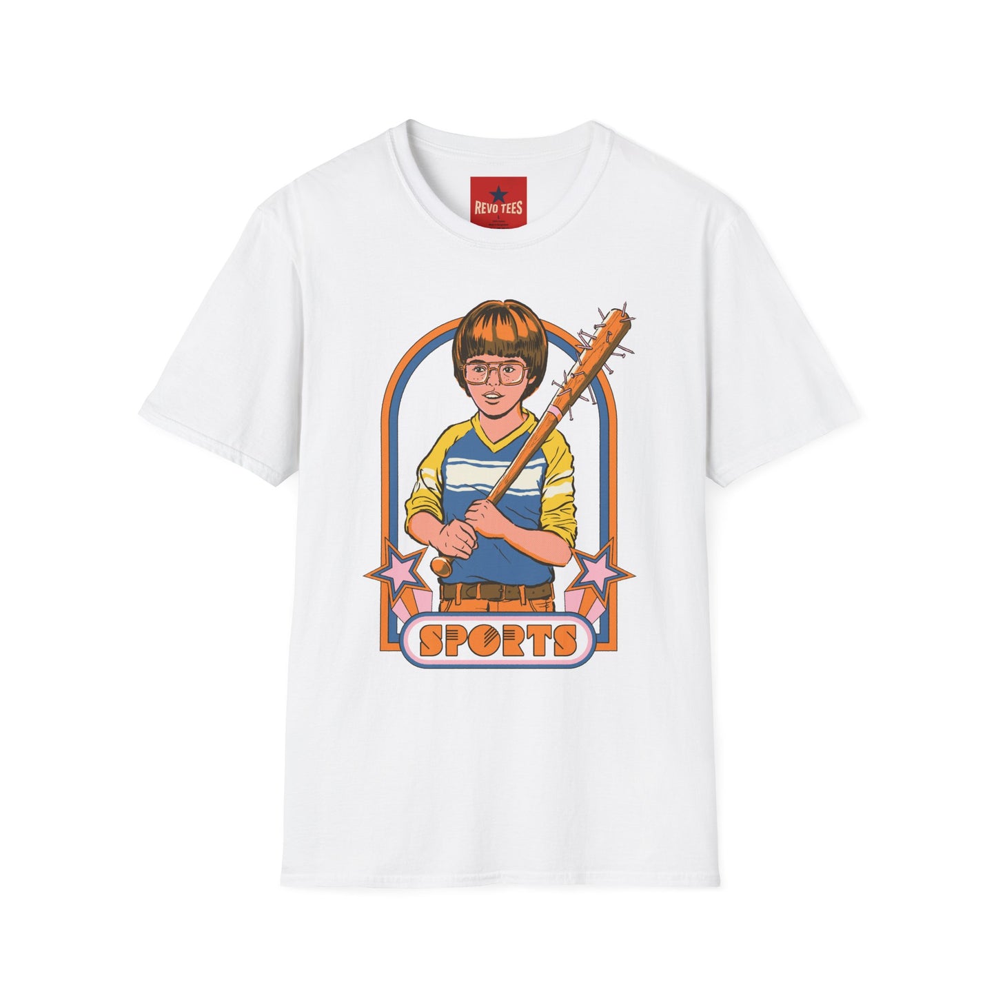 Retro Kid Sports T‑Shirt — Vintage Baseball Bat Graphic Tee