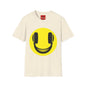 Smiley Face Headphones T-Shirt — Retro Music Lover Graphic Tee