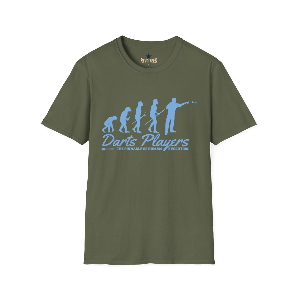 Revotees Darts Players Evolution Funny Darting Evolution Graphic for Players Fans T-Shirt - alternate view 7