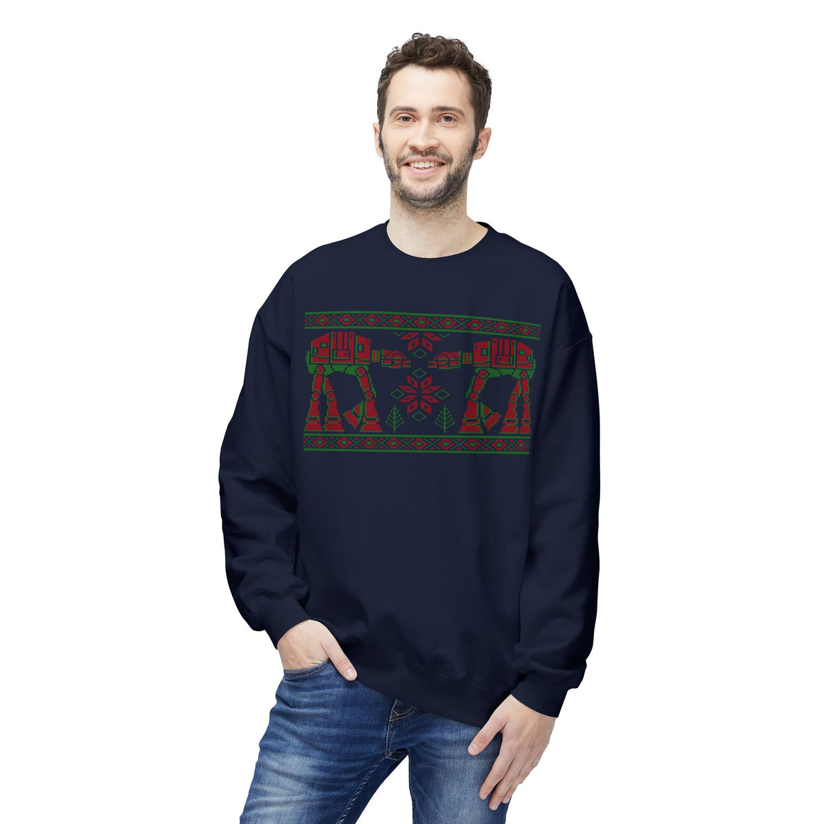 Star Wars AT-AT Holiday Sweater Crewneck Sweatshirt
