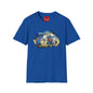 Sci‑Fi Adventure T‑Shirt — Time Traveler Crew Scene