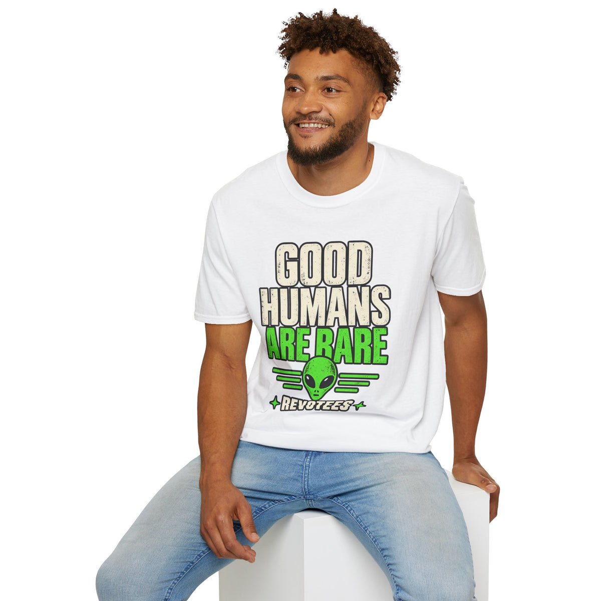 REVOTEES Good Humans Are Rare Alien T-Shirt