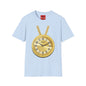 Gold Pocket Watch Necklace T-Shirt — Vintage Clock Graphic Tee