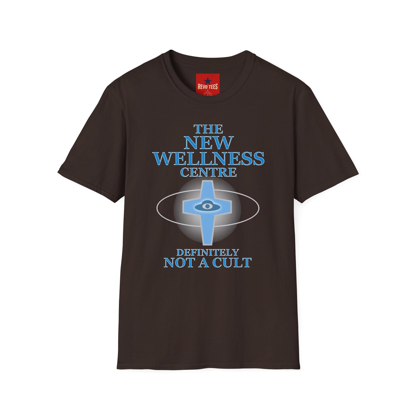 The New Wellness Centre T-Shirt — 'Definitely Not a Cult' Graphic Tee