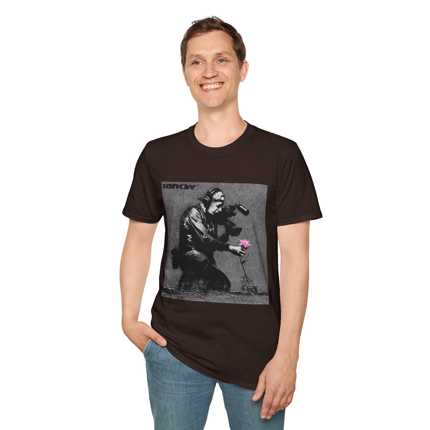 Banksy Flower Thrower T-Shirt — Urban Street Art Graphic Tee