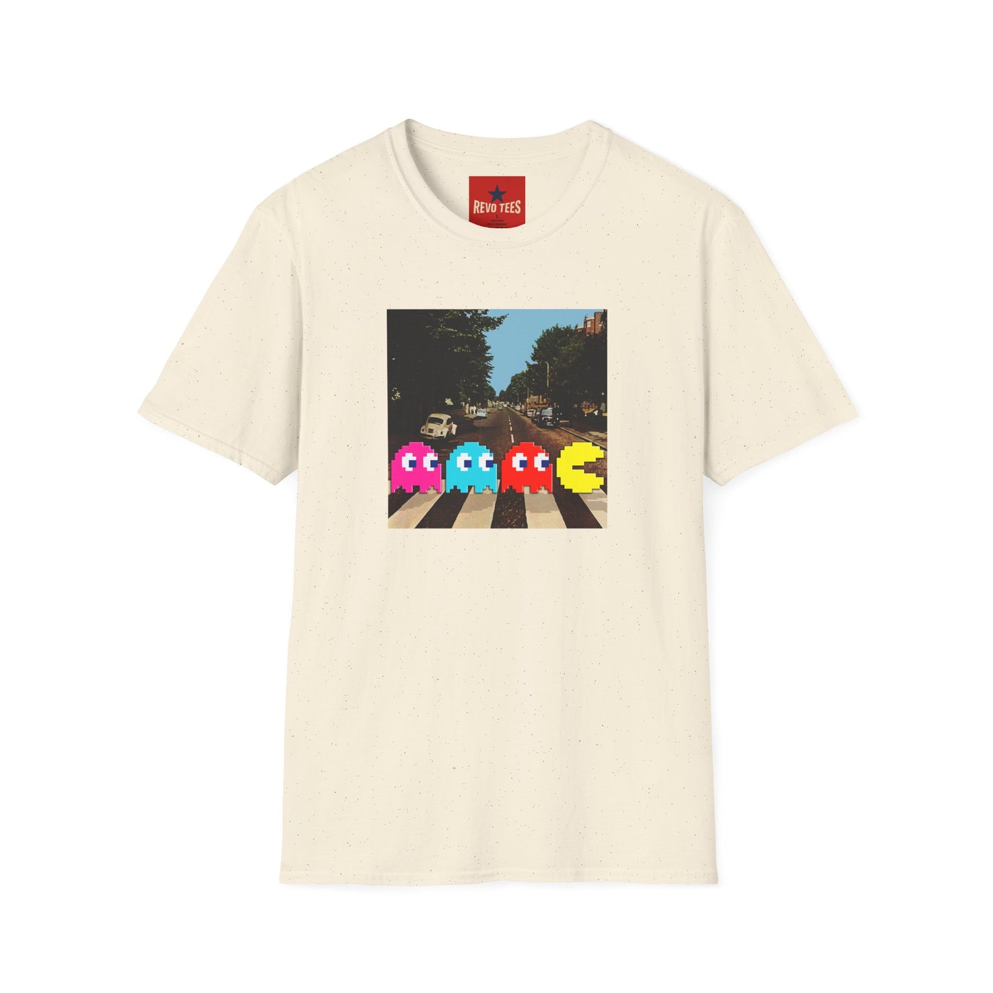 Pac‑City Arcade T‑Shirt — Retro Pixel Ghosts Crossing Graphic Tee
