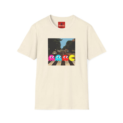 Pac‑City Arcade T‑Shirt — Retro Pixel Ghosts Crossing Graphic Tee