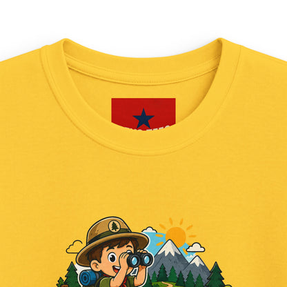 Little Trailblazer Kids Tee – Adventure Camping Graphic Shirt