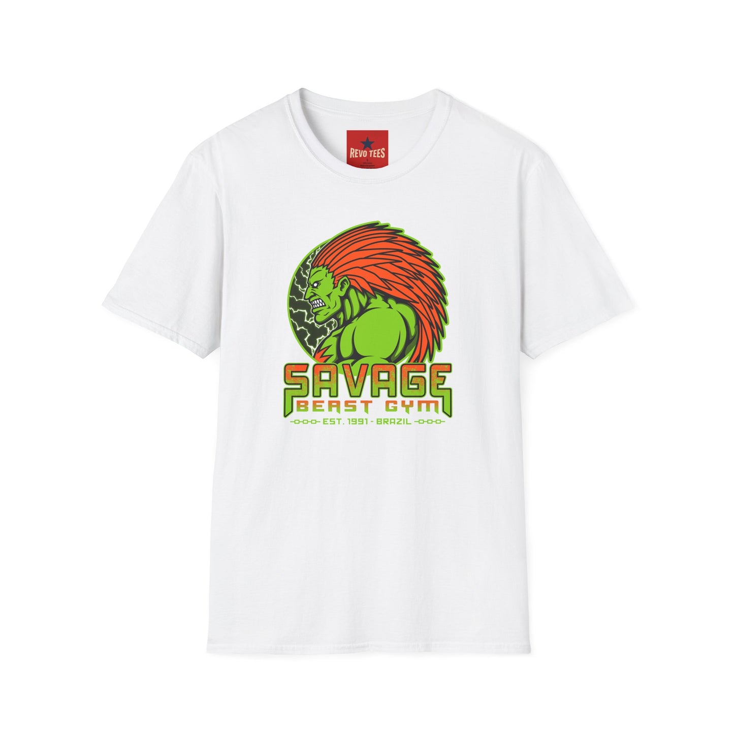 Savage Beast Gym T-Shirt — Green Muscle Warrior Graphic Tee