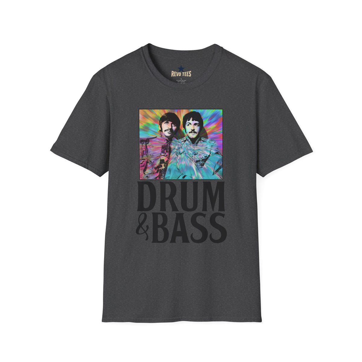 Revotees Psychedelic Drum Bass Band Portrait T-Shirt - alternate view 5
