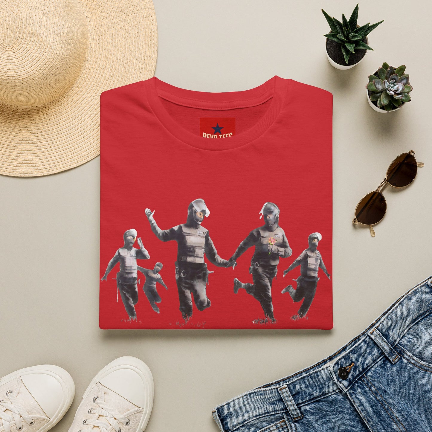 Banksy T-Shirt — Vintage Running Figures Graphic Tee