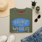 T-Shirt — 'Nuke the Whales' Satirical Graphic Tee (Funny Retro Ocean Design)