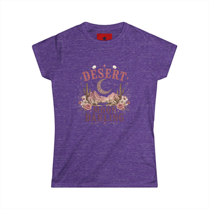 Desert Moon Darling Tee — Women's Boho Moon & Cactus Graphic T-Shirt