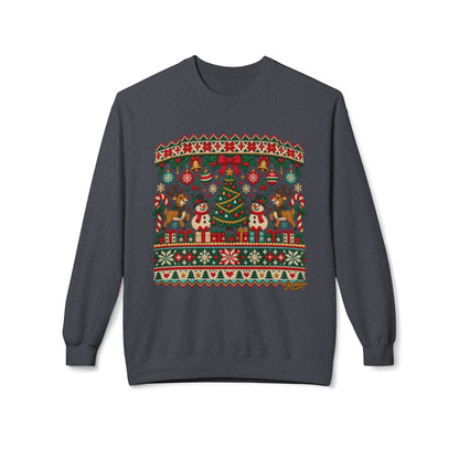 REVOTEES Christmas Tree Holiday Ugly Sweater Crewneck Sweatshirt
