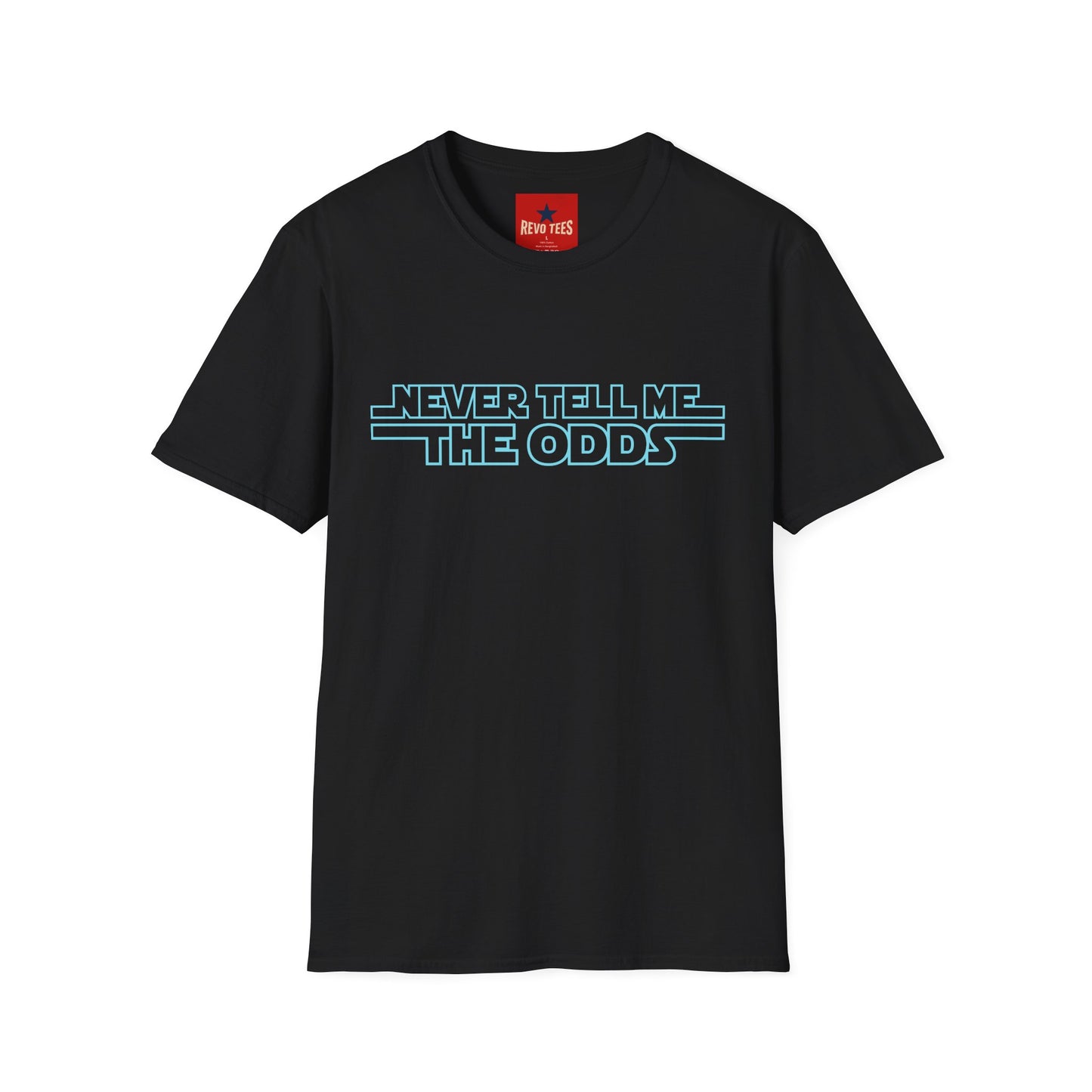 Never Tell Me the Odds T-Shirt — Retro Sci‑Fi Quote Tee