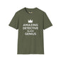 Revotees Amazing Detective Slash Genius Funny Crown Graphic for Sleuths Gift Giving T-Shirt - alternate view 4