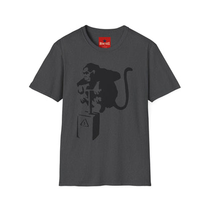 Banksy-Style Monkey On Bomb T-Shirt — Street Art Graphic Tee