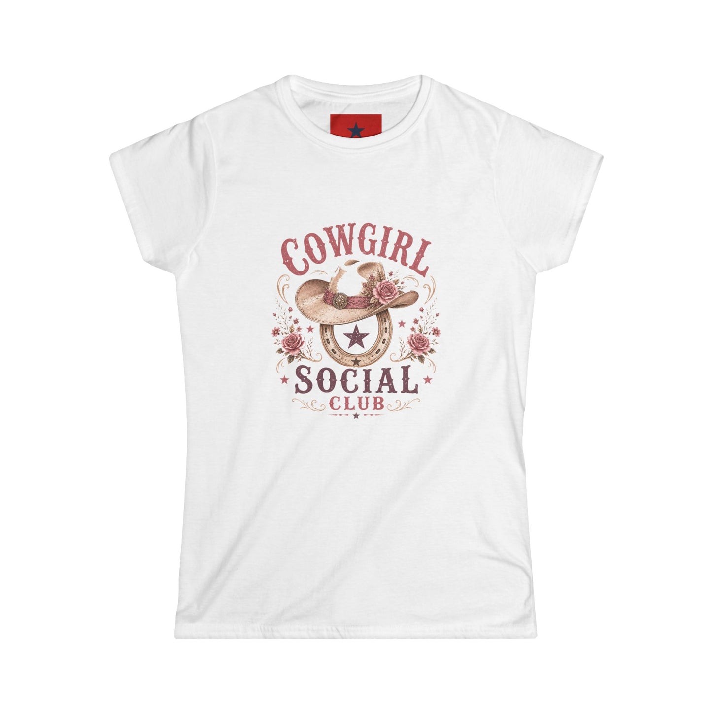 Cowgirl Social Club Women's Tee — Western Cowgirl Hat Graphic Shirt