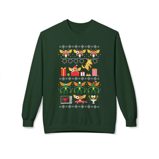 Gremlin and Mogwai Christmas Movie Ugly Sweater Crewneck Sweatshirt
