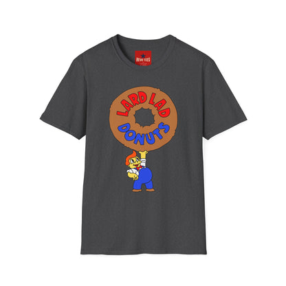 Donut Vintage Logo T‑Shirt — "Lard Lad Donuts" Cartoon Tee