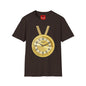 Gold Pocket Watch Necklace T-Shirt — Vintage Clock Graphic Tee