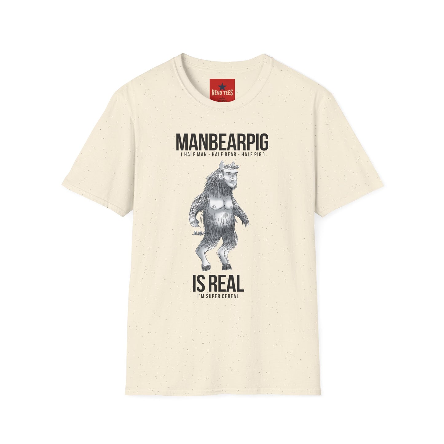 ManBearPig T-Shirt — "ManBearPig (Half Man · Half Bear · Half Pig)" Novelty Tee