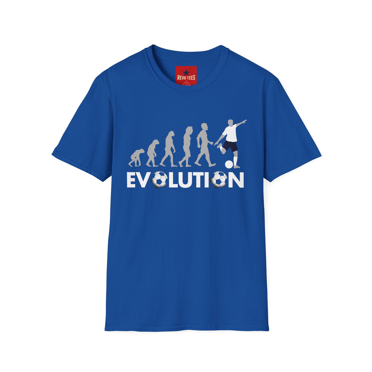 Revotees Soccer Evolution Football Player Evolution Graphic T-Shirt - alternate view 5