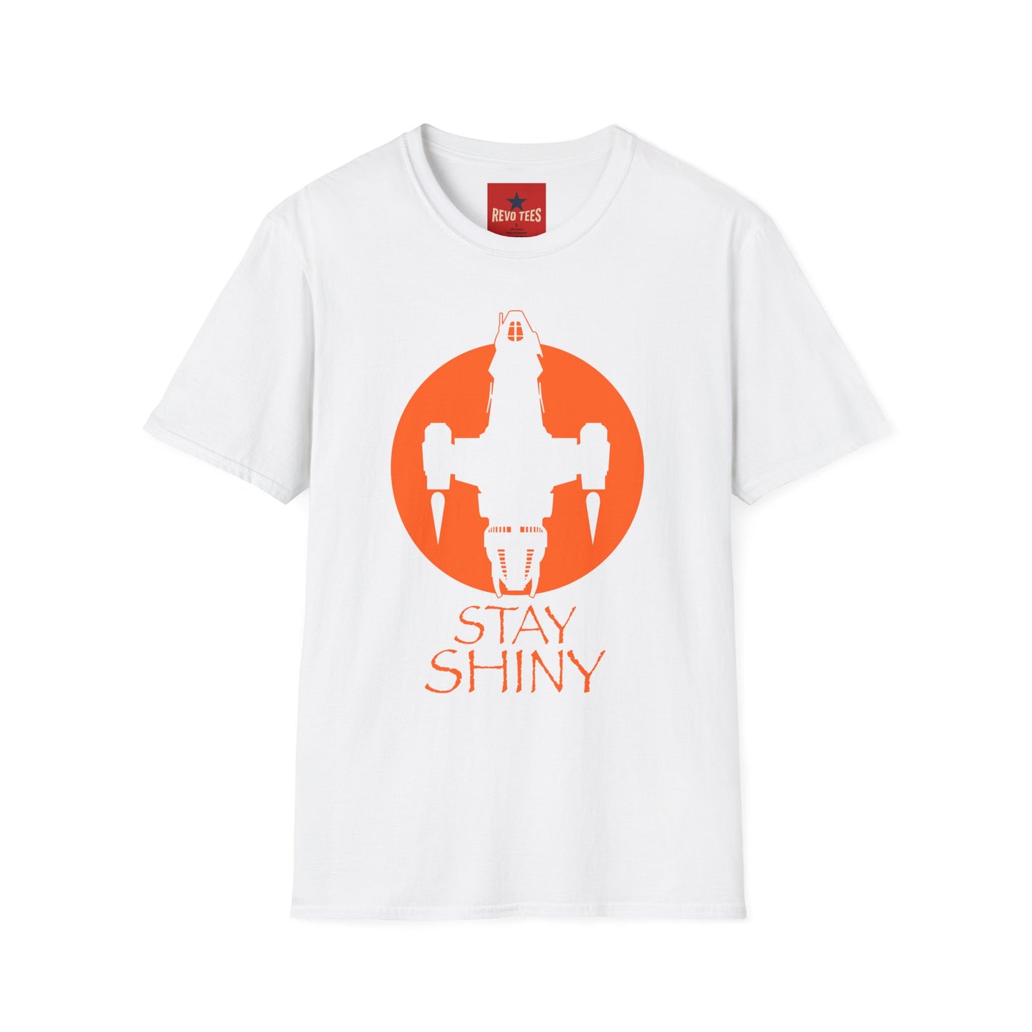 Stay Shiny T‑Shirt — Retro Firefly Ship Graphic Tee