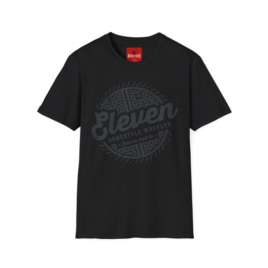 Revotees Eleven Waffles Graphic Retro Breakfast Cafe T-Shirt - alternate view 2