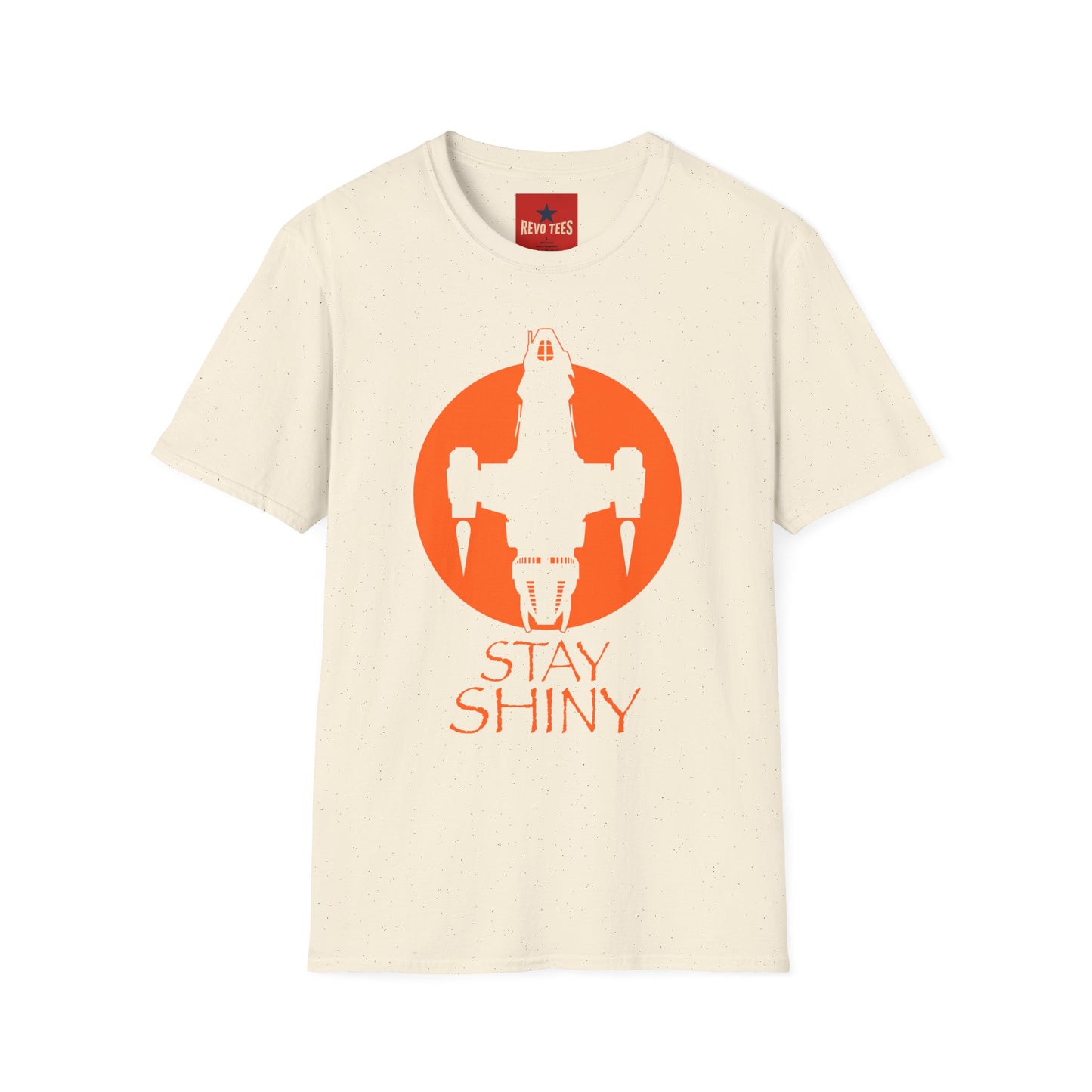 Stay Shiny T‑Shirt — Retro Firefly Ship Graphic Tee