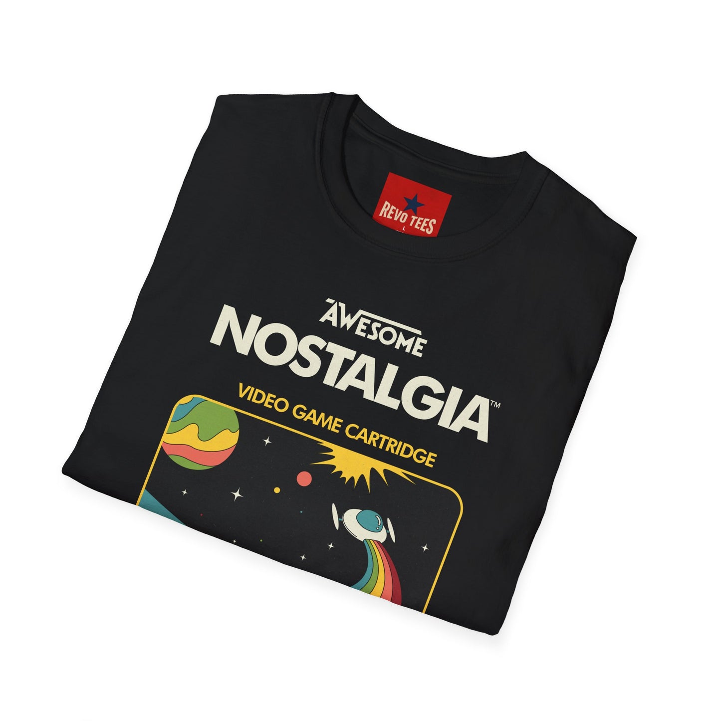Awesome Nostalgia T-Shirt — Retro Video Game Cartridge Graphic Tee